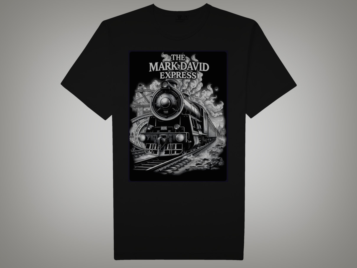 Dark Express — The Mark David Express black unisex T-shirt