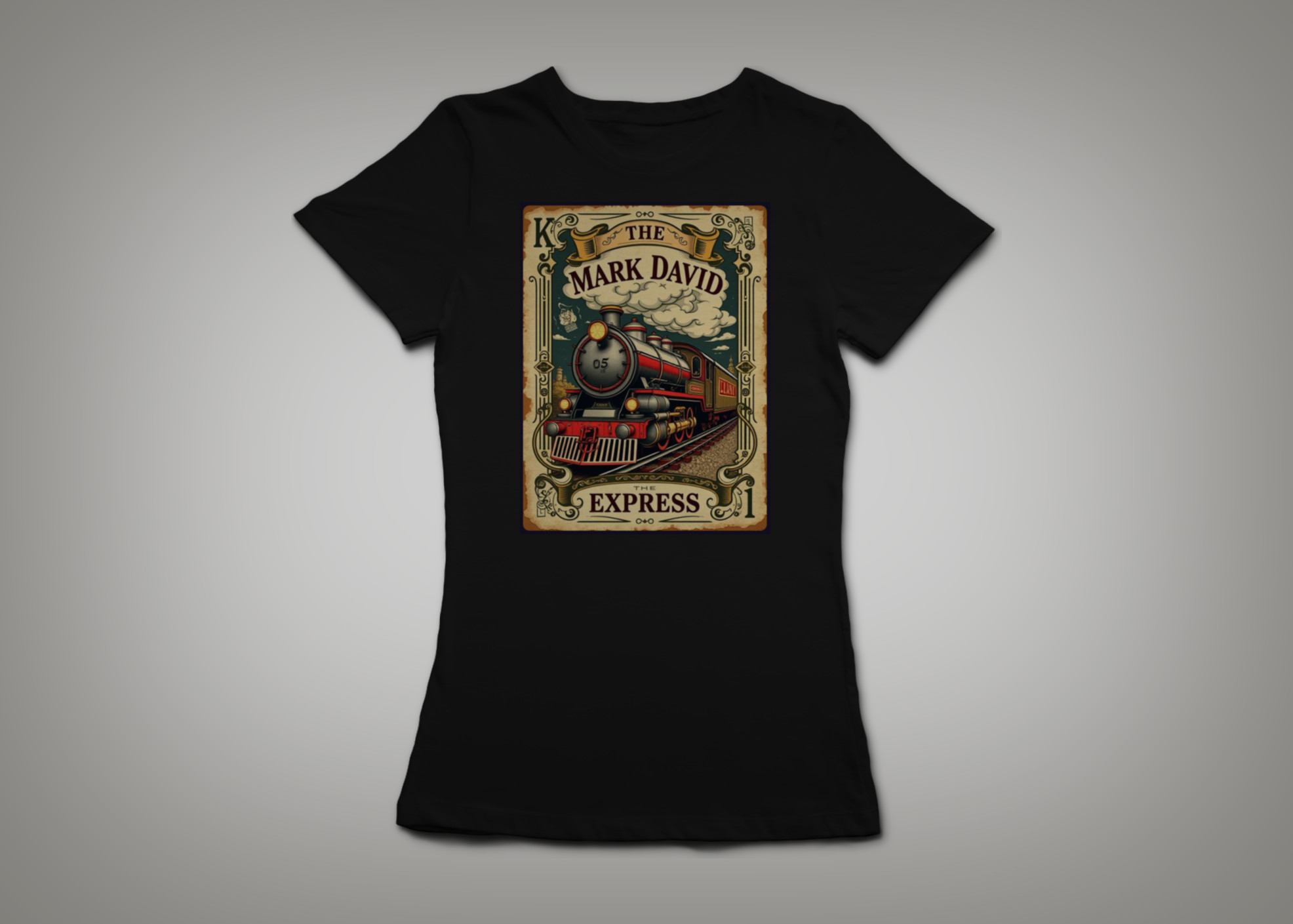 King of Steam — The Mark David Express black women's T-shirt