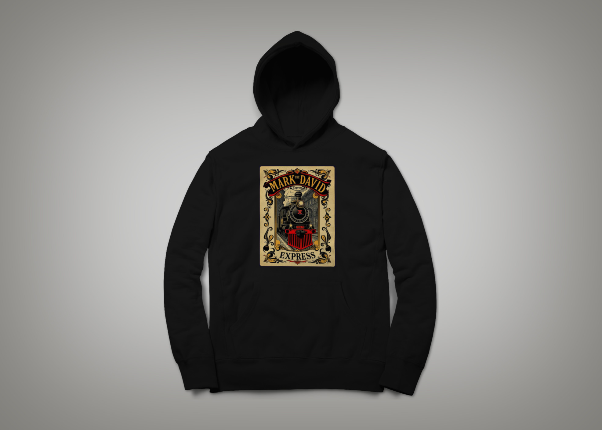 Red Banner Express — The Mark David Express black hoodie